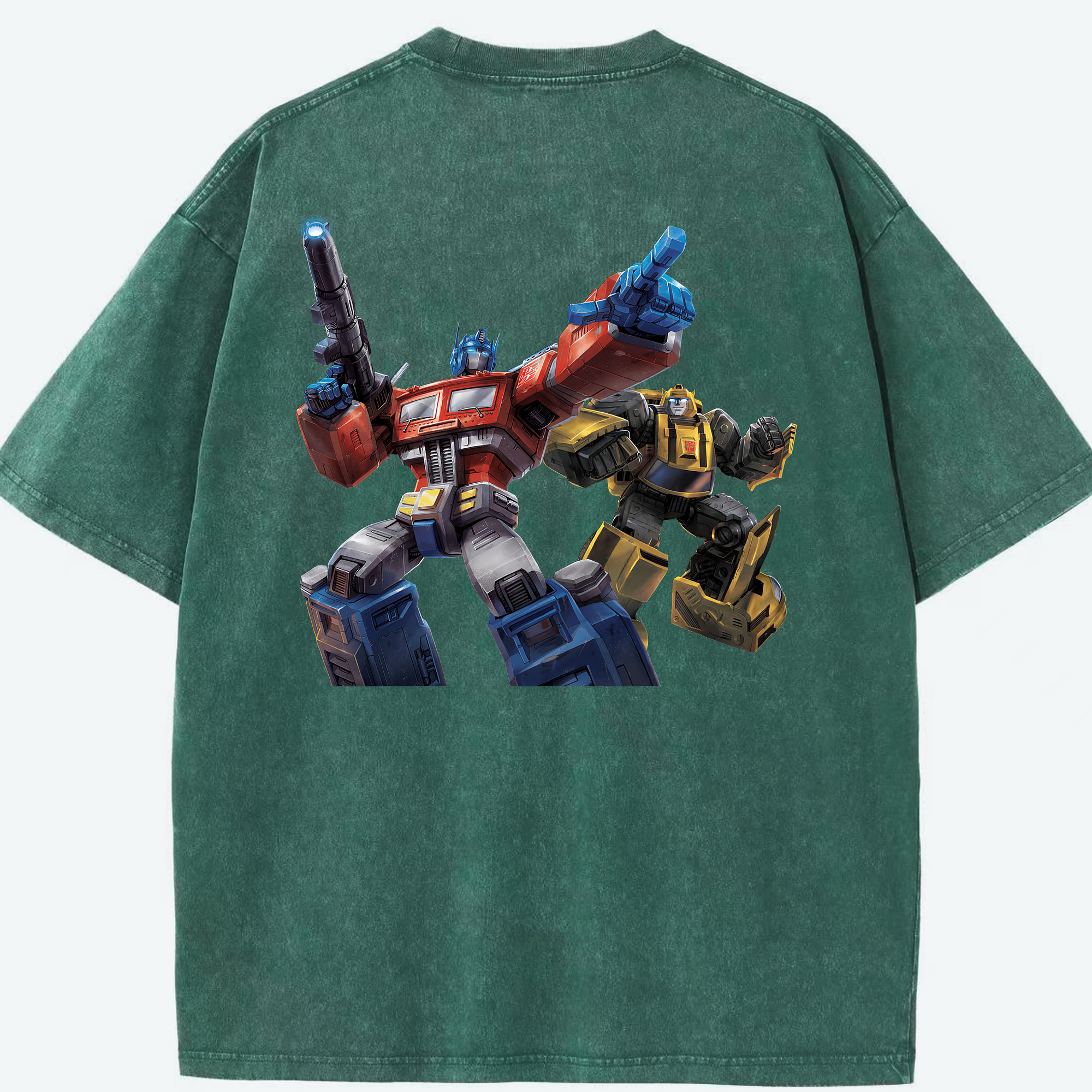 （画像用） Transformers トランスフォーマー 綿100% ヴィンテージ風 半袖Tシャツ（背面プリント）